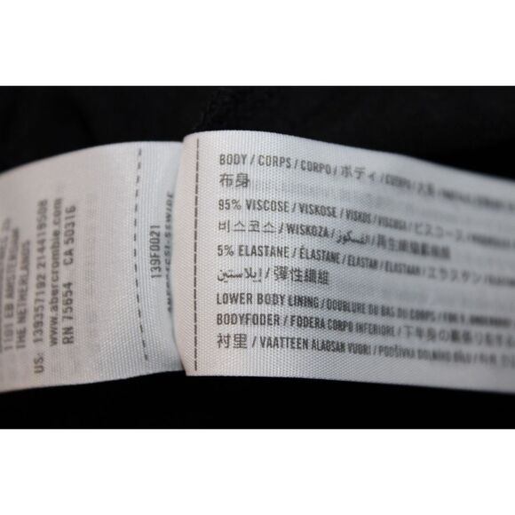 Womens Abercrombie & Fitch Soft A&F Drapey Black Short Sleeve Bodysuit Size XS - Picture 4 of 6